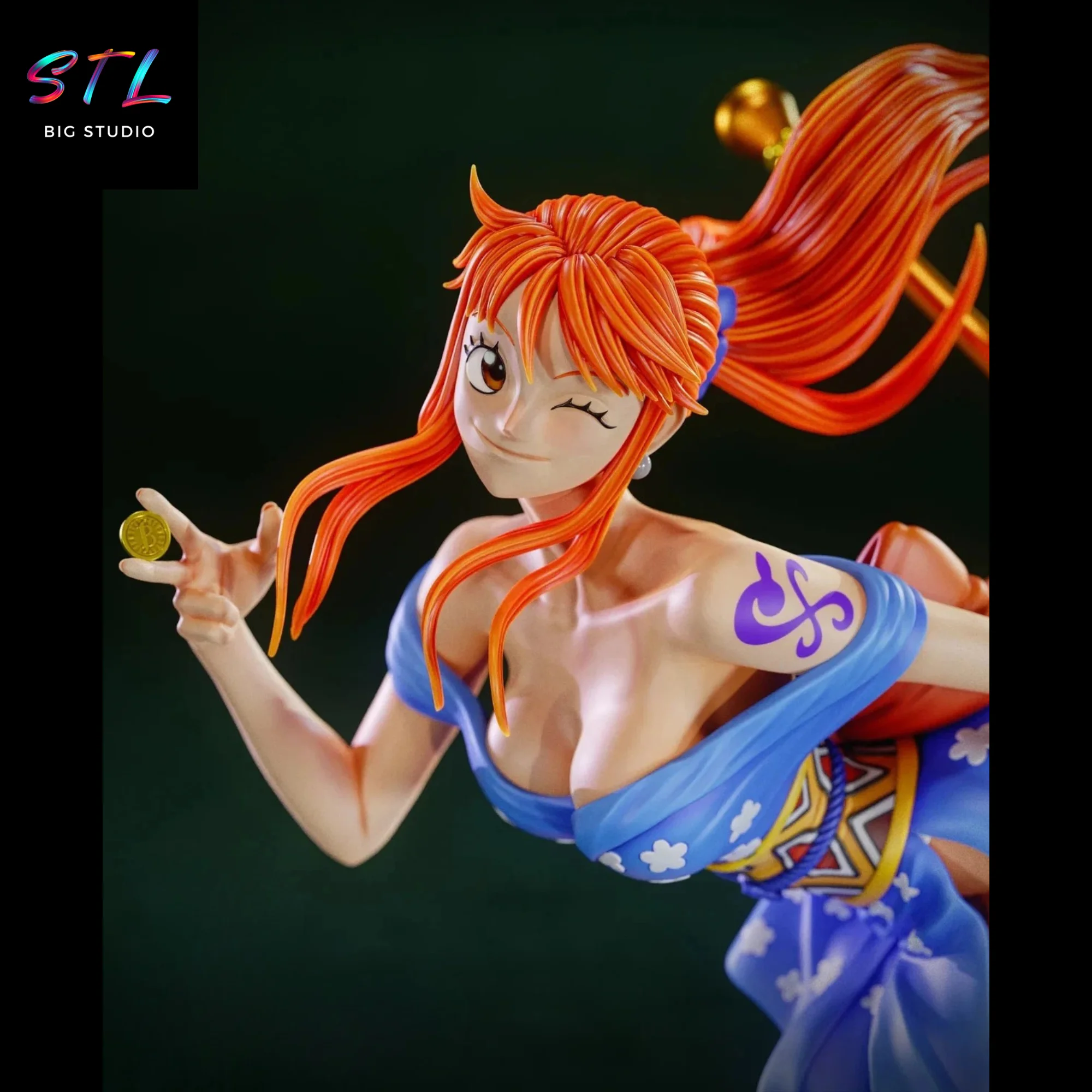 Nami Wano STL | One Piece | 3D Printable Figure Model — view 6