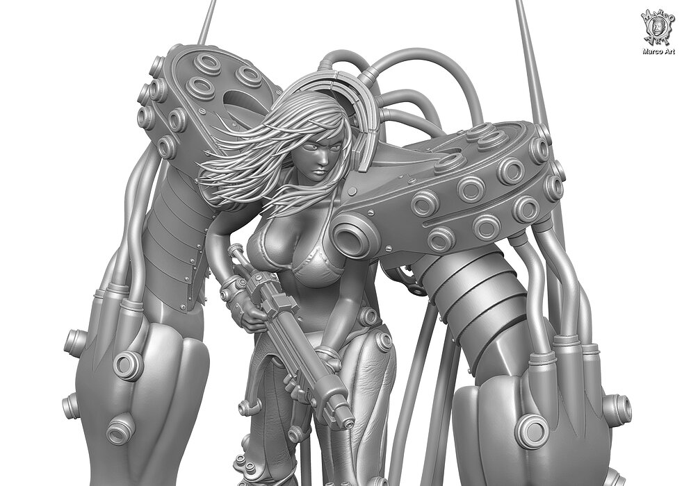 Gantz stl file 3D Model — view 4