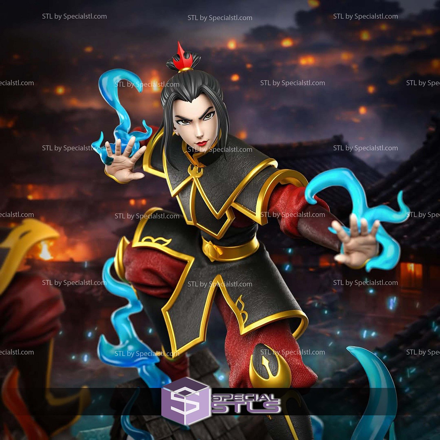 Zuko And Azula Avatar 350mm STL Files 3D Model — view 5