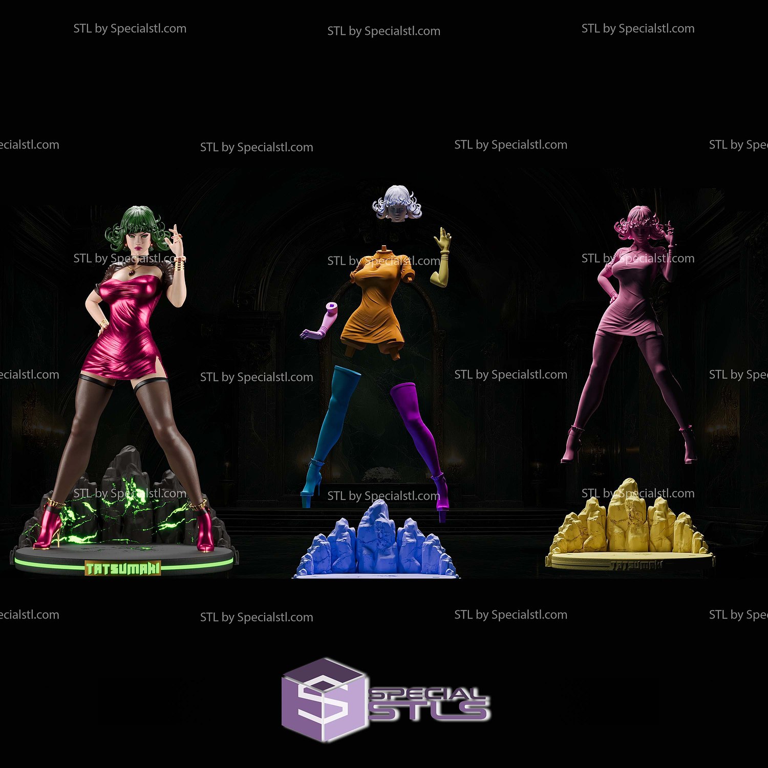 Tatsumaki Pink Suit STL Files 3D Model — view 2