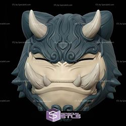 Cosplay STL Files Snorlax Menpo Mask 3D Model