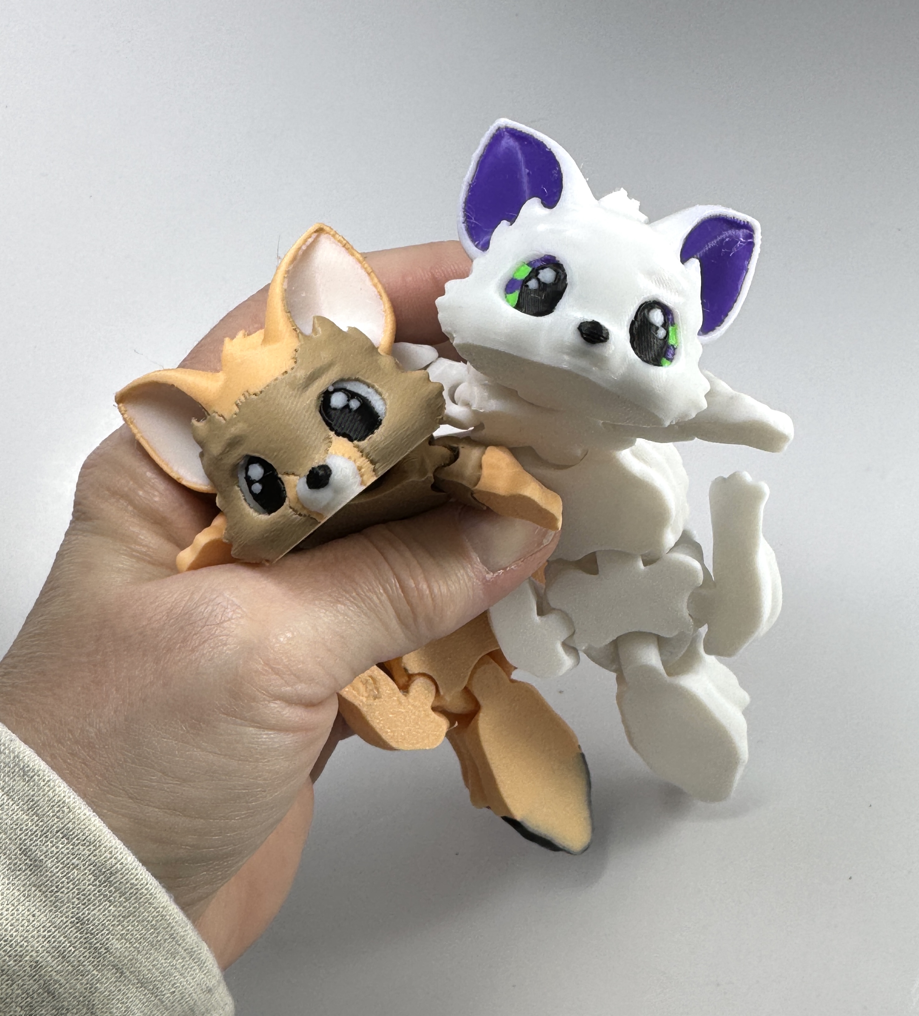 Teal Cat Creative Arctic and Fennec Fox 3D STL Model