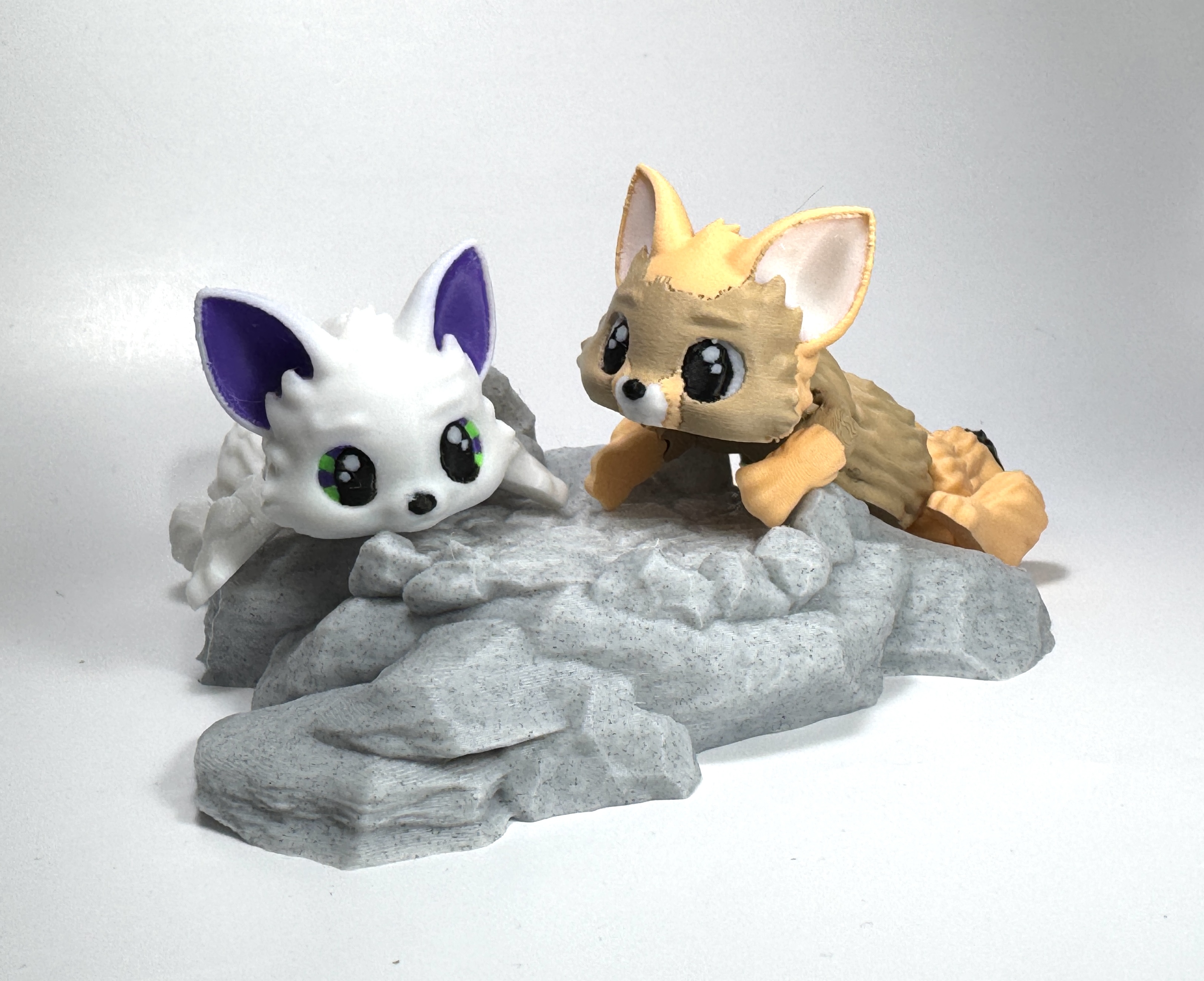 Teal Cat Creative Arctic and Fennec Fox 3D STL Model — view 2