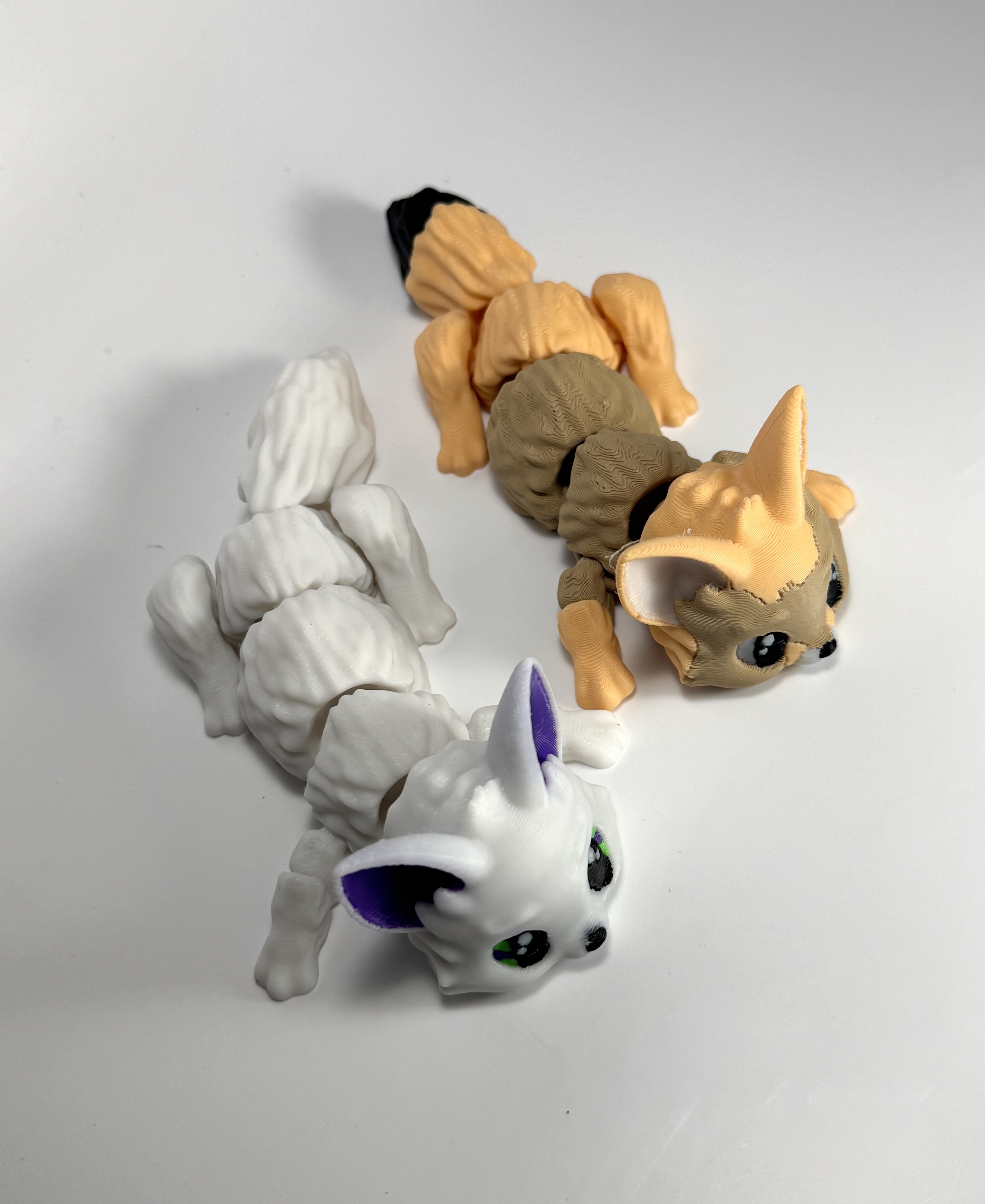 Teal Cat Creative Arctic and Fennec Fox 3D STL Model — view 3