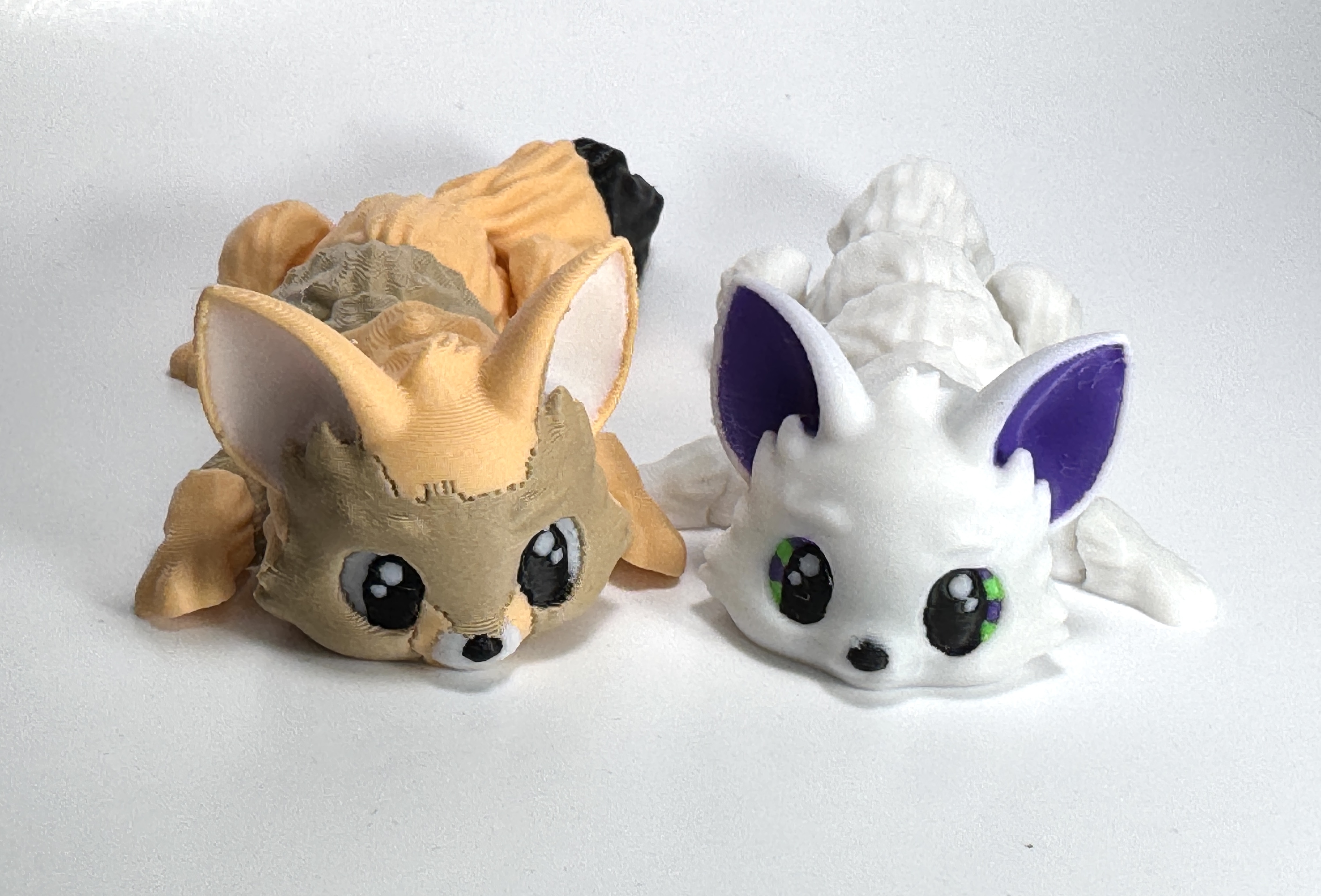 Teal Cat Creative Arctic and Fennec Fox 3D STL Model — view 4