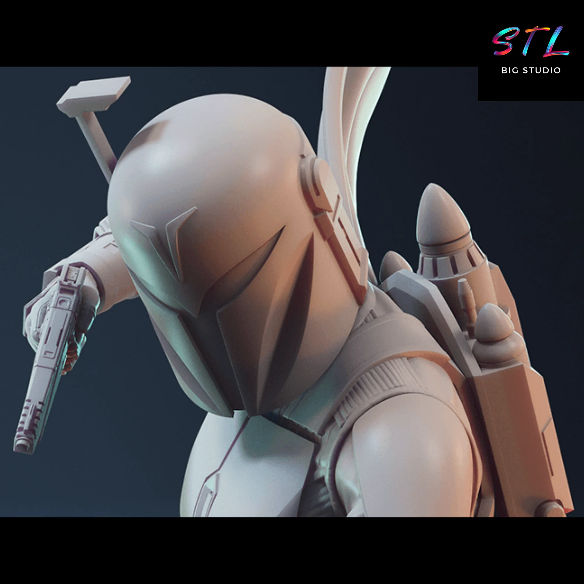 Bo-Katan Kryze Diorama STL | Star Wars | 3D Printable Figure Model — view 7