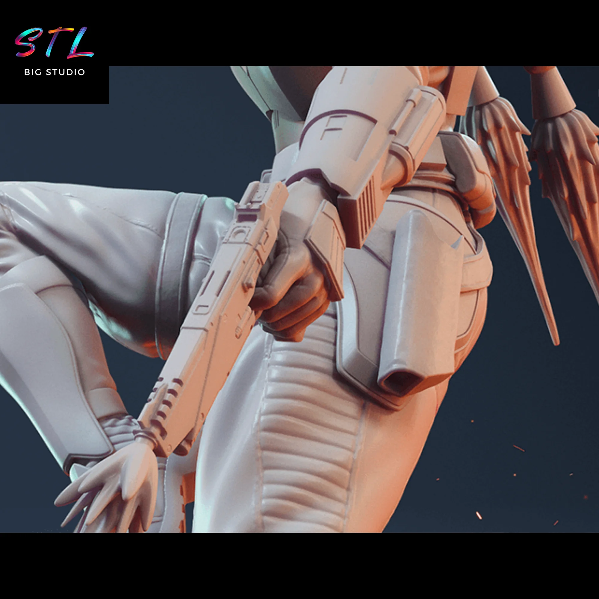 Bo-Katan Kryze Diorama STL | Star Wars | 3D Printable Figure Model — view 8
