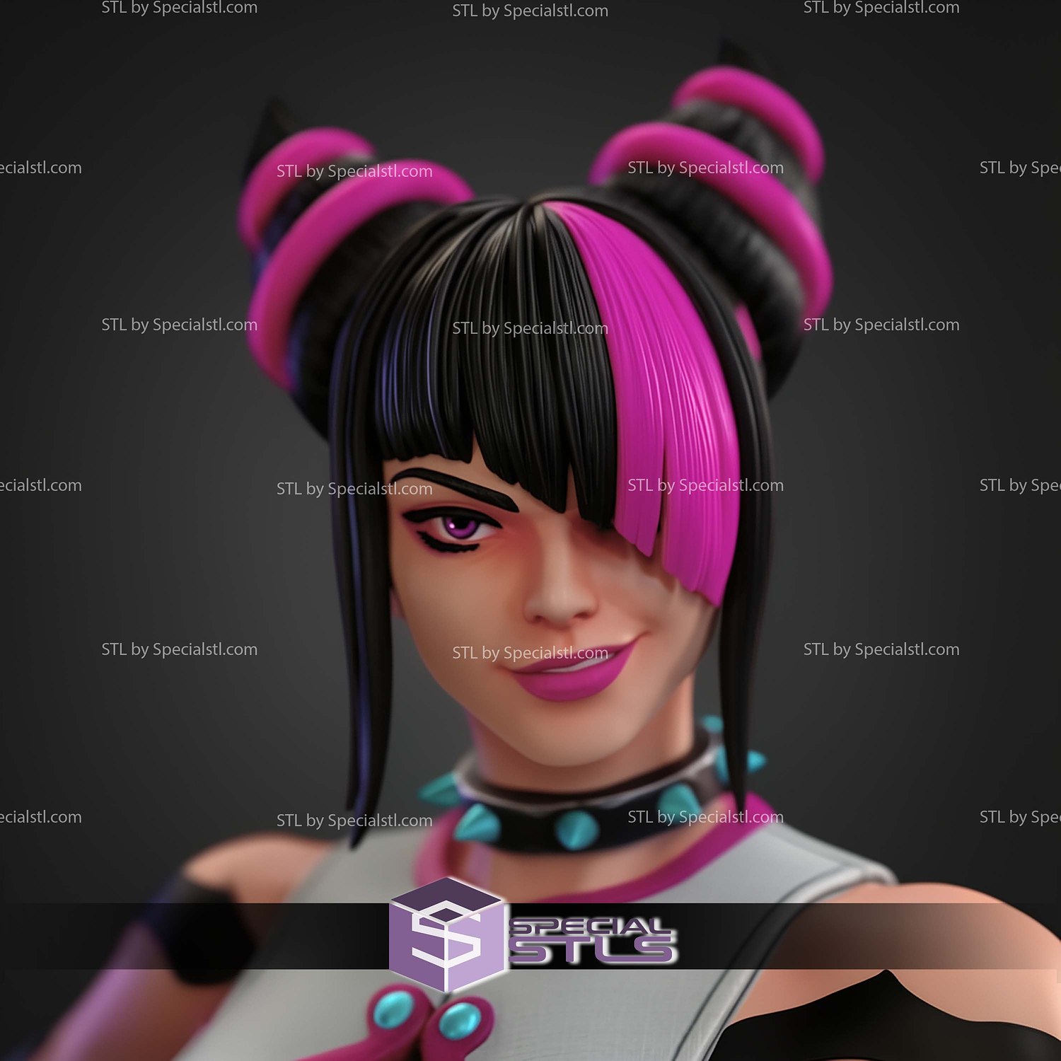 Juri Series Street Fighter STL Files 3D Model — view 4