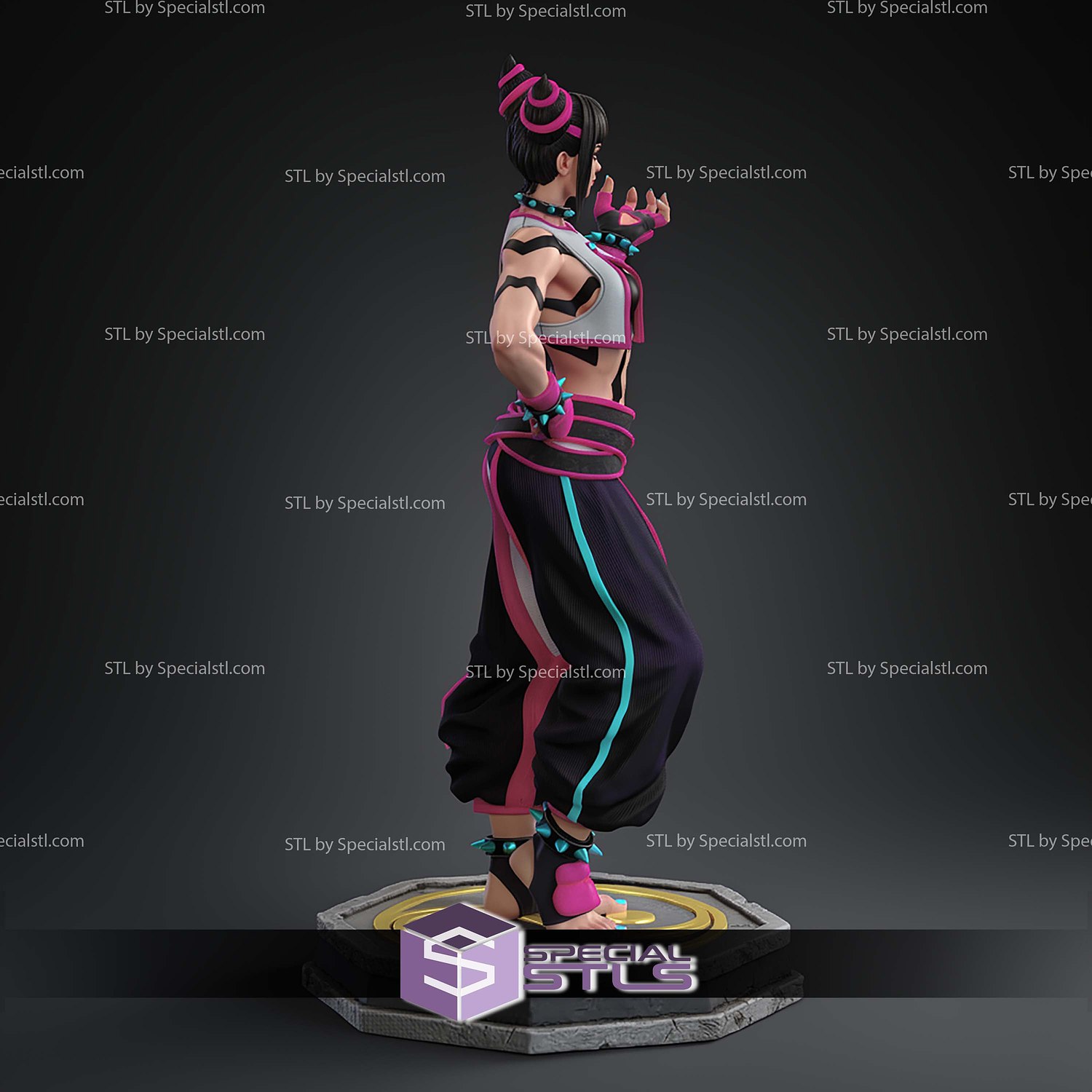 Juri Series Street Fighter STL Files 3D Model — view 5