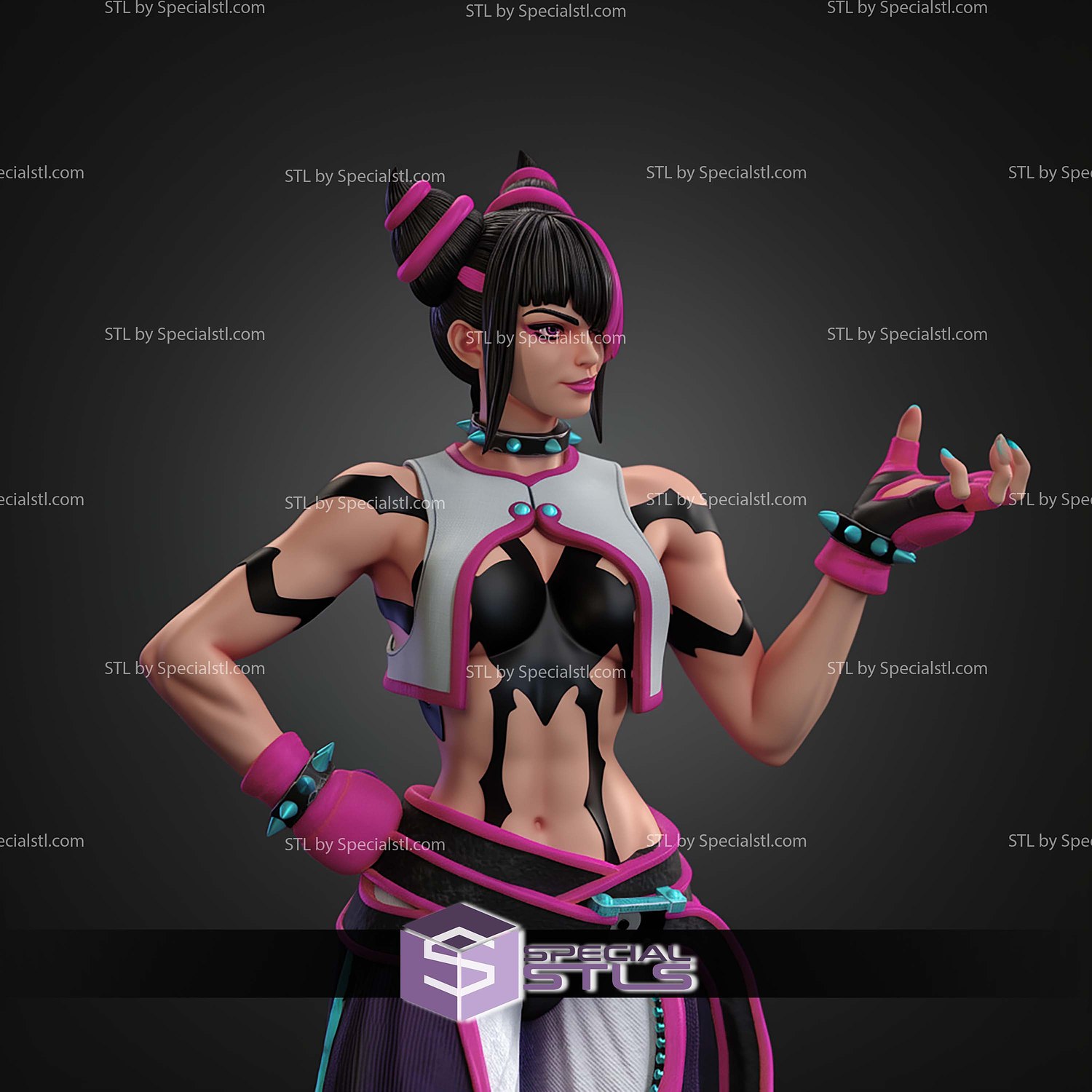 Juri Series Street Fighter STL Files 3D Model — view 6