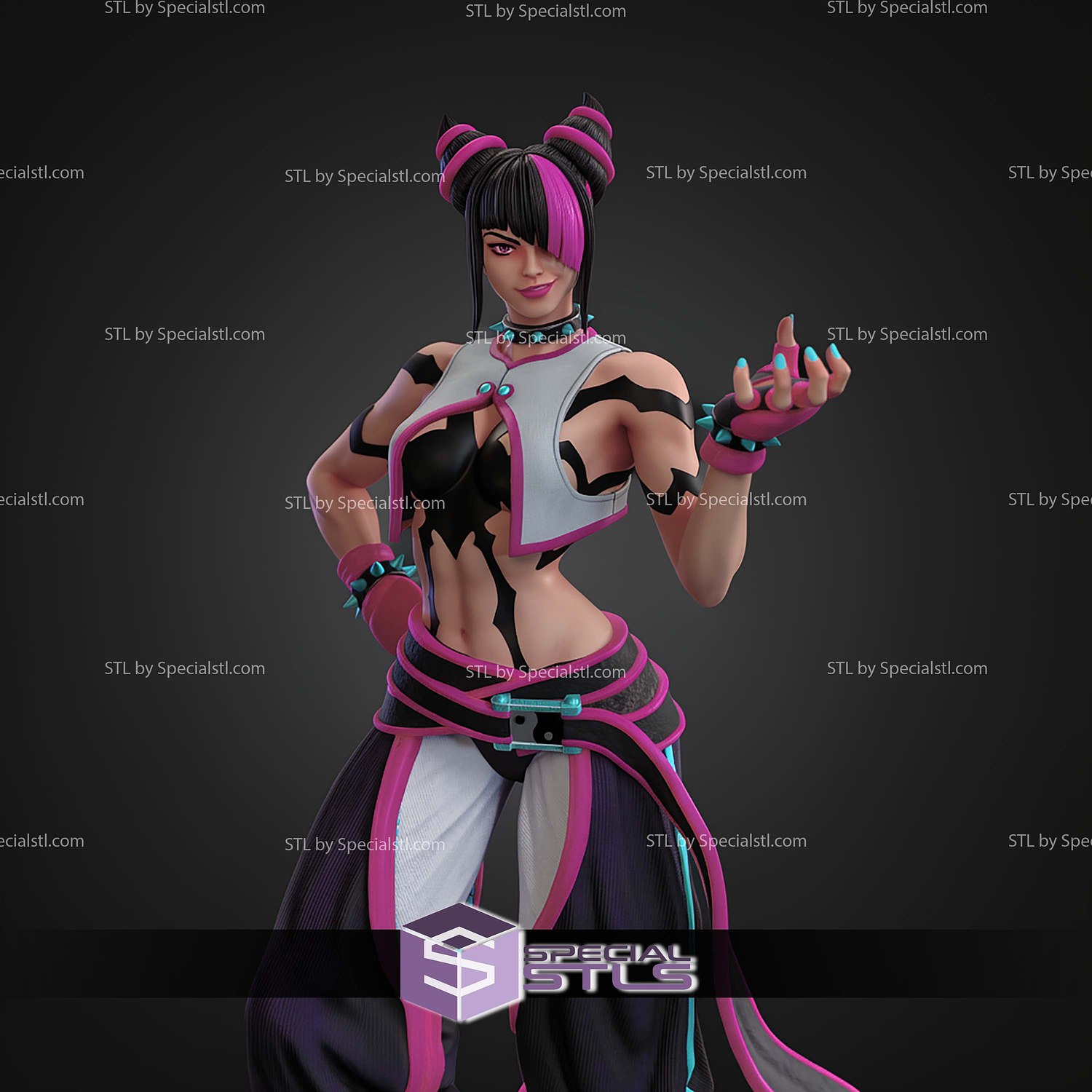 Juri Series Street Fighter STL Files 3D Model — view 7