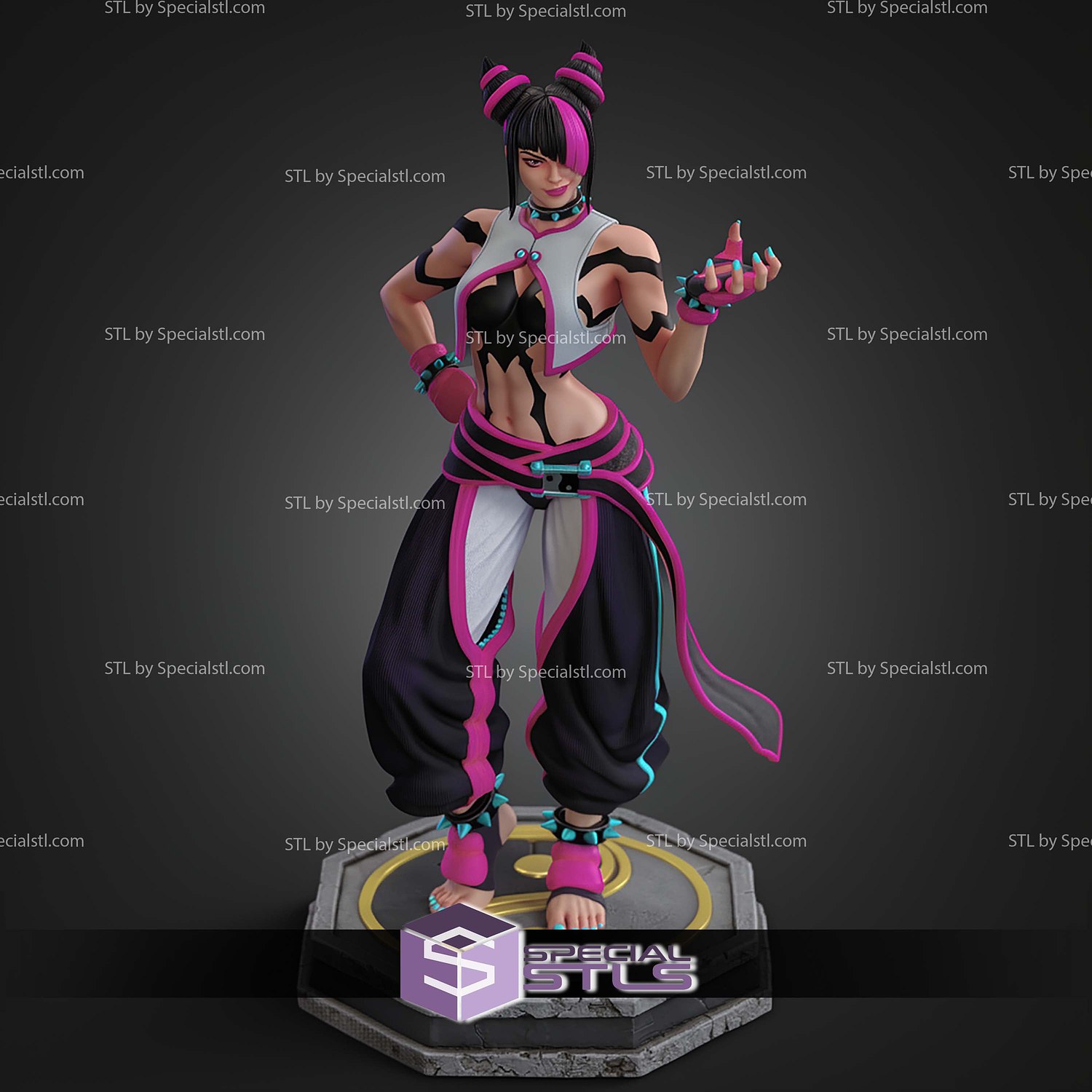 Juri Series Street Fighter STL Files 3D Model — view 8
