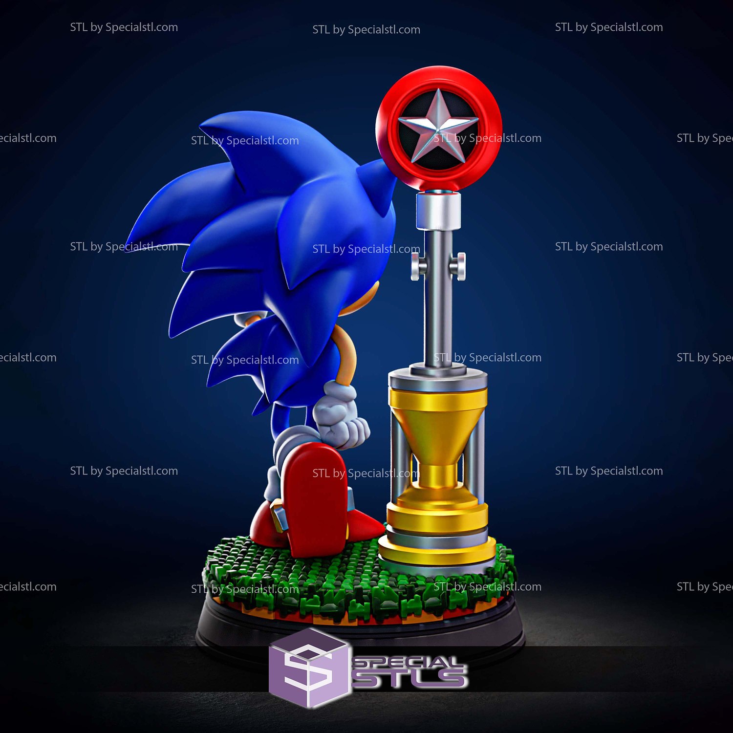 Sonic The Hedgehog Classic 3D Printer Files STL Model — view 4