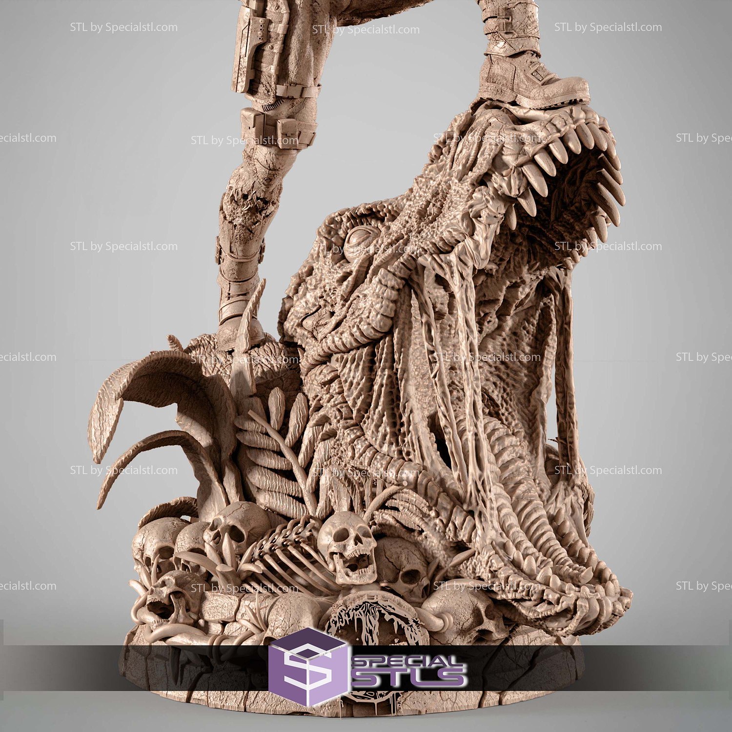 Deadpool Zombie 480mm STL Files 3D Model — view 3