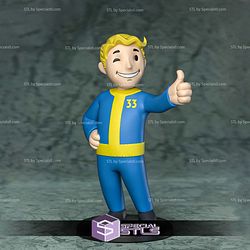 Vault Boy Chibi STL Printer Files 3D Model