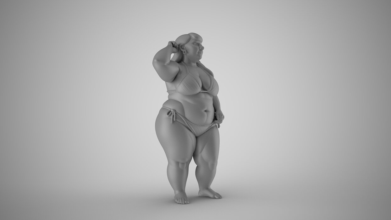 Figure of Serenity 3D OBJ Model — view 2