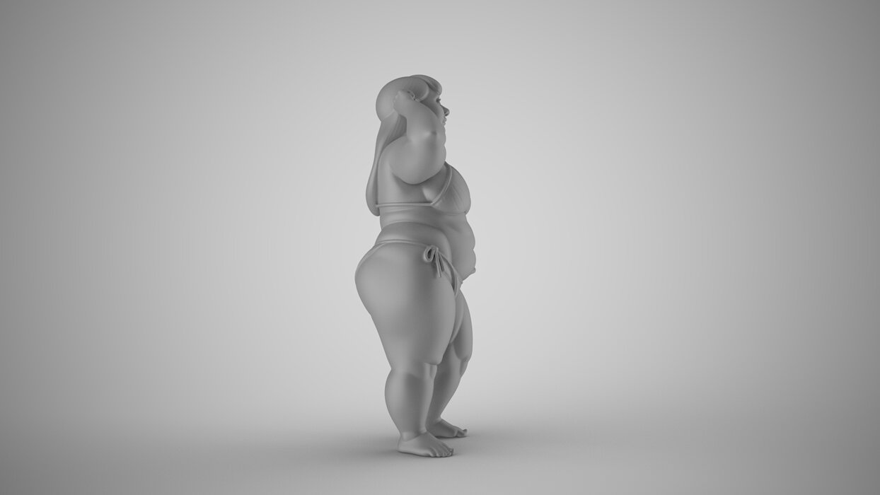 Figure of Serenity 3D OBJ Model — view 3