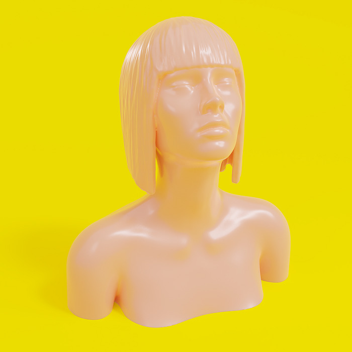 woman bust 1 3D BLEND Model — view 2