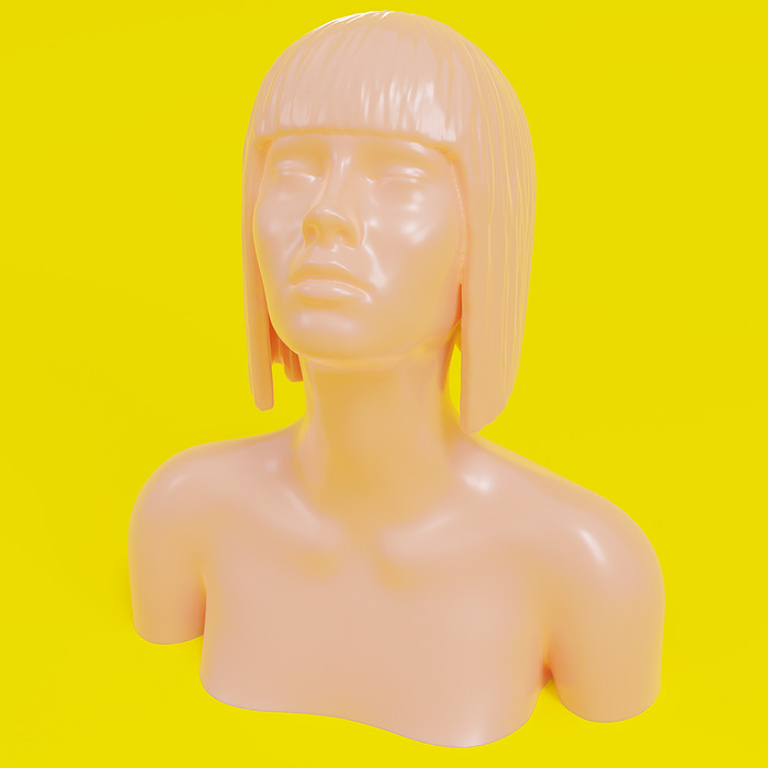 woman bust 1 3D BLEND Model — view 3