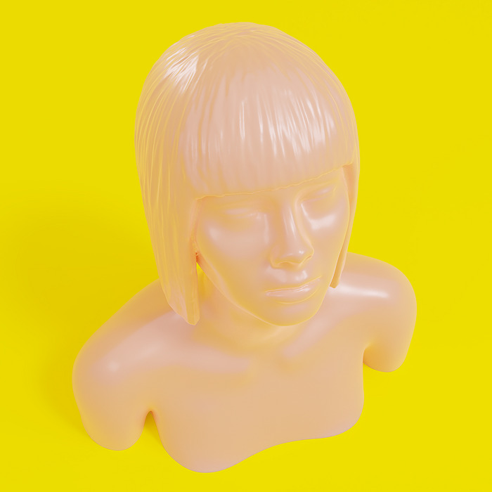 woman bust 1 3D BLEND Model — view 4