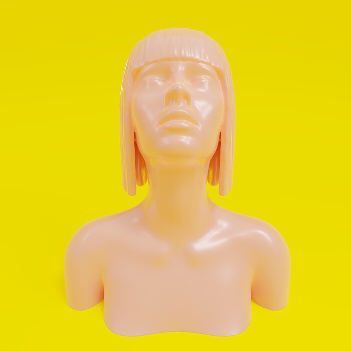 woman bust 1 3D BLEND Model — view 5