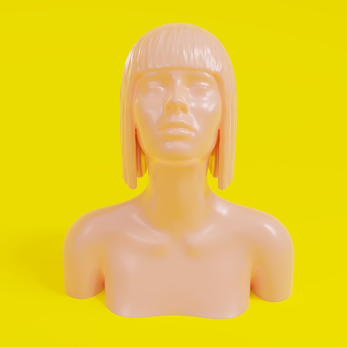 woman bust 1 3D BLEND Model — view 8