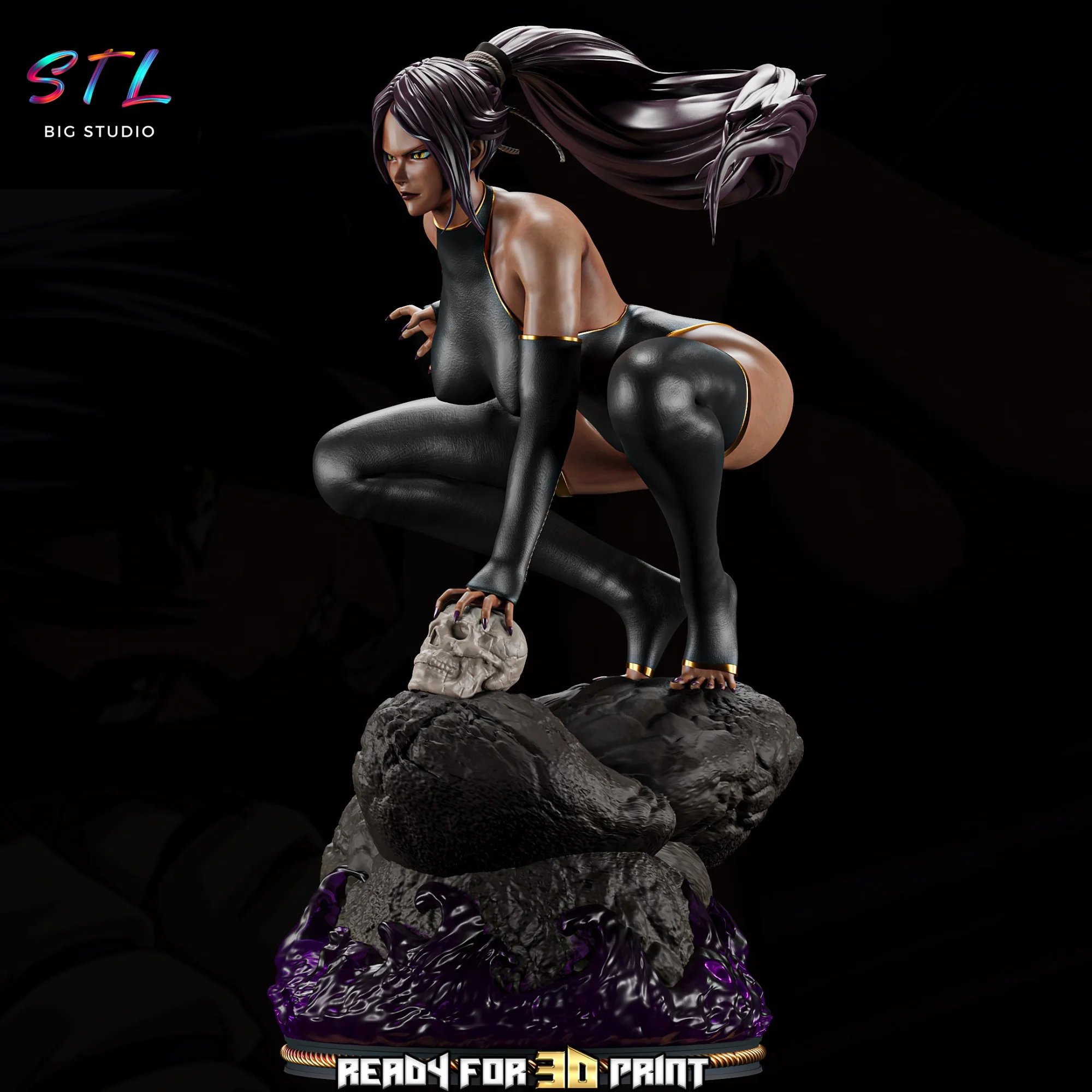 Yoruichi STL | Bleach | 3D Printable Figure Model — view 3