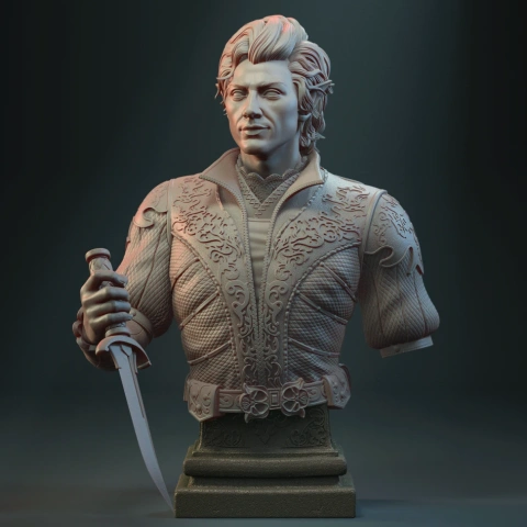 Astarion Bust 3D Printer files | Assembly Model STL Model