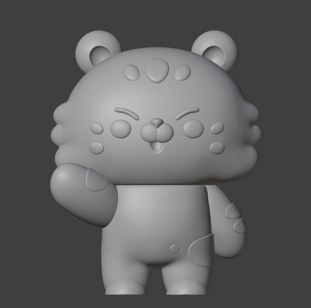 Cute Tiger - Kimmachi 3D STL Model
