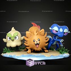 Pokemon Gen 10 Starter STL Files 3D Model