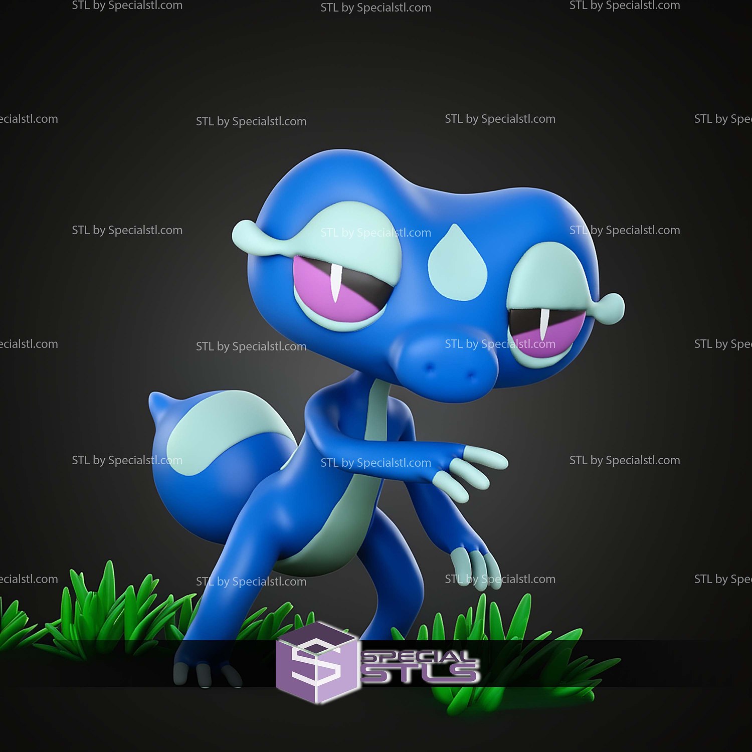 Pokemon Gen 10 Starter STL Files 3D Model — view 4