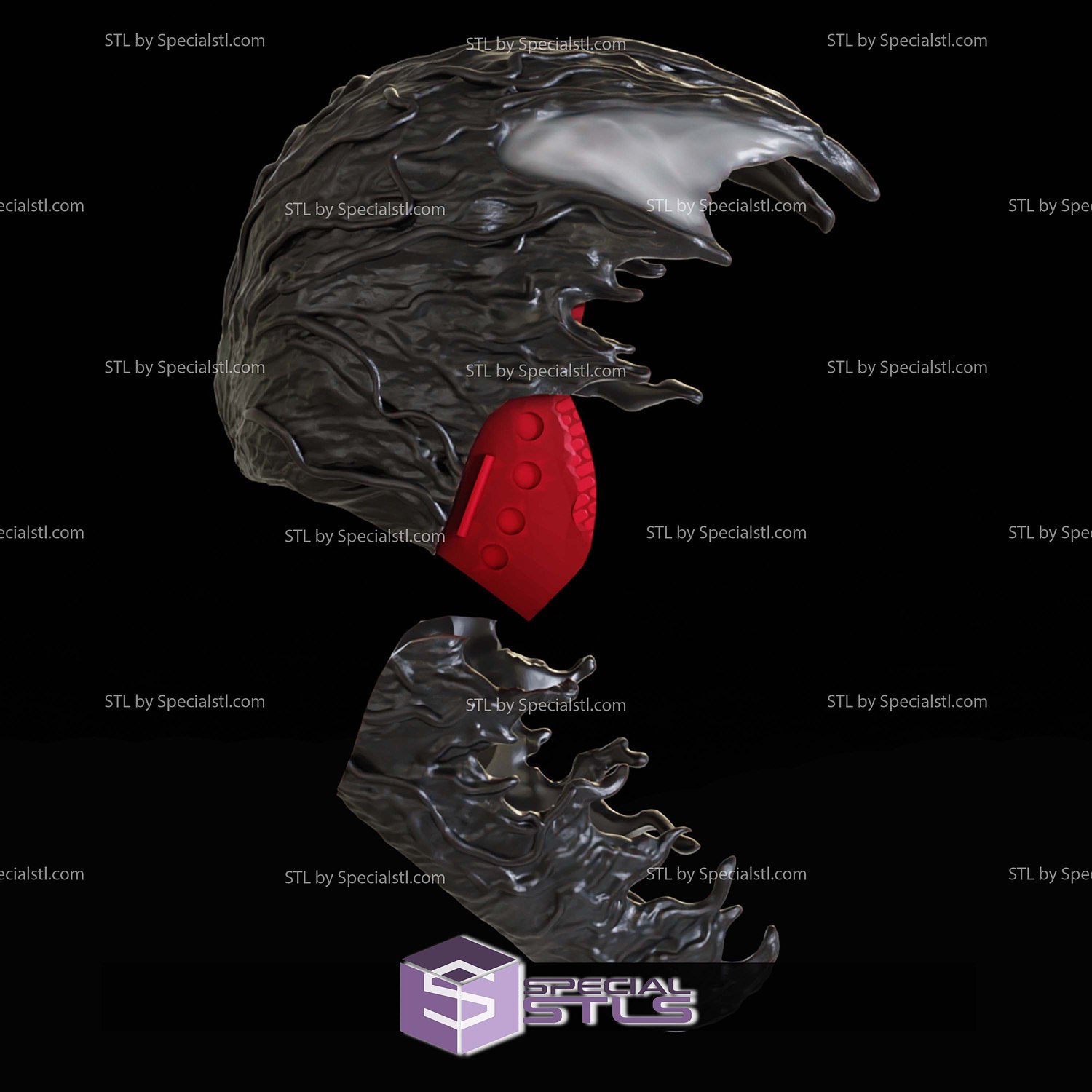 Cosplay STL Files Spider Man Brand New Day Mask 3D Model — view 3