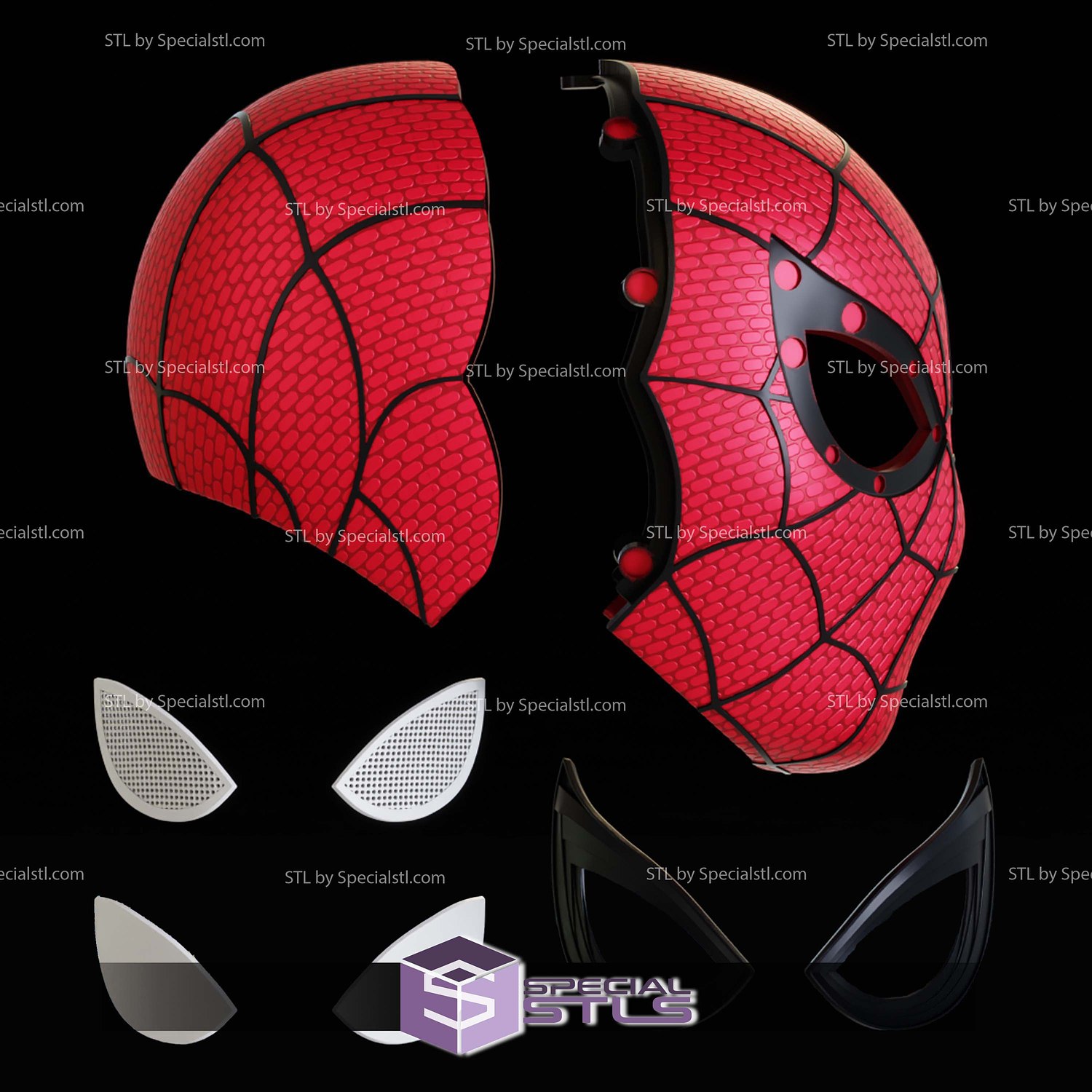 Cosplay STL Files Spider Man Brand New Day Mask 3D Model — view 4