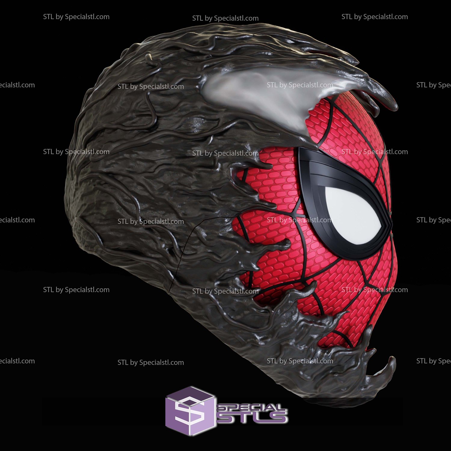 Cosplay STL Files Spider Man Brand New Day Mask 3D Model — view 5