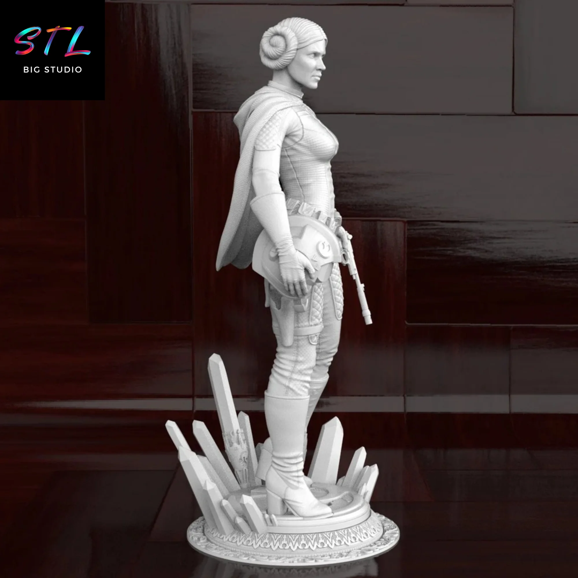 Leia STL | Star Wars | 3D Printable Figure of the Rebel Princess Model — view 2