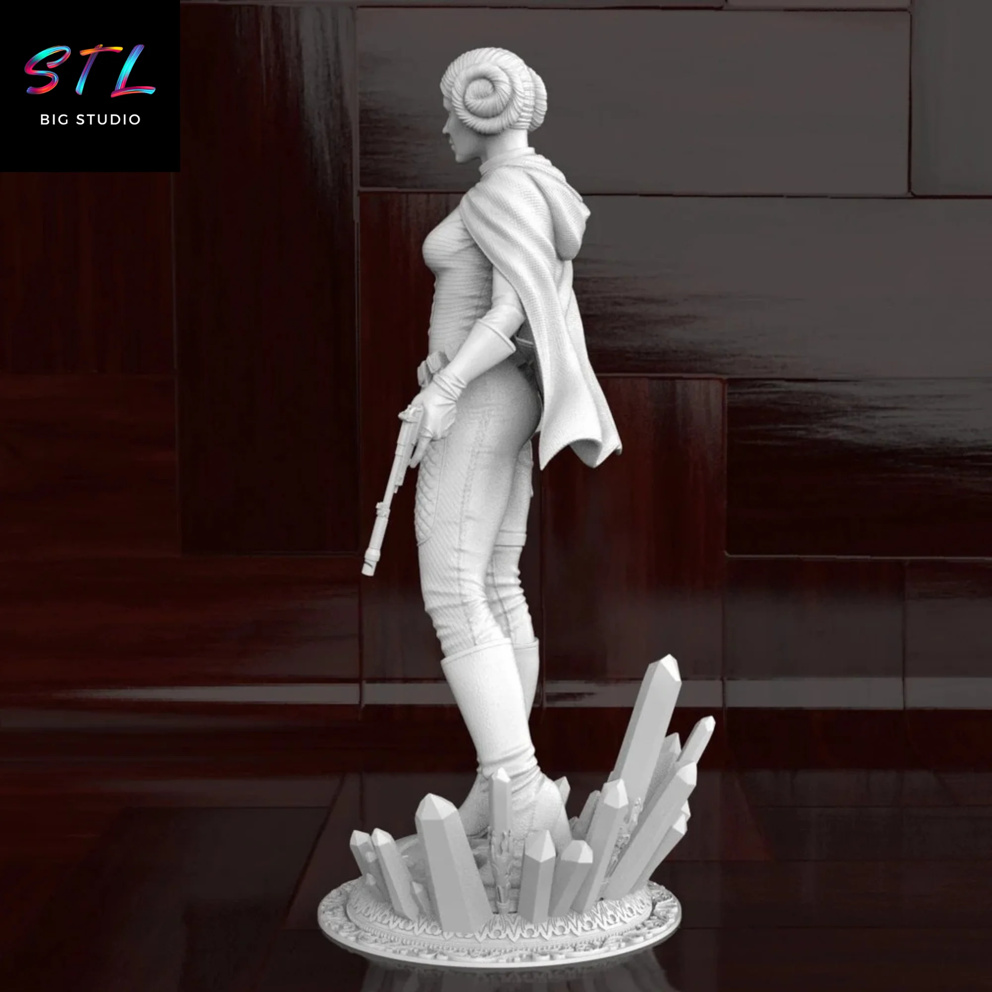 Leia STL | Star Wars | 3D Printable Figure of the Rebel Princess Model — view 3