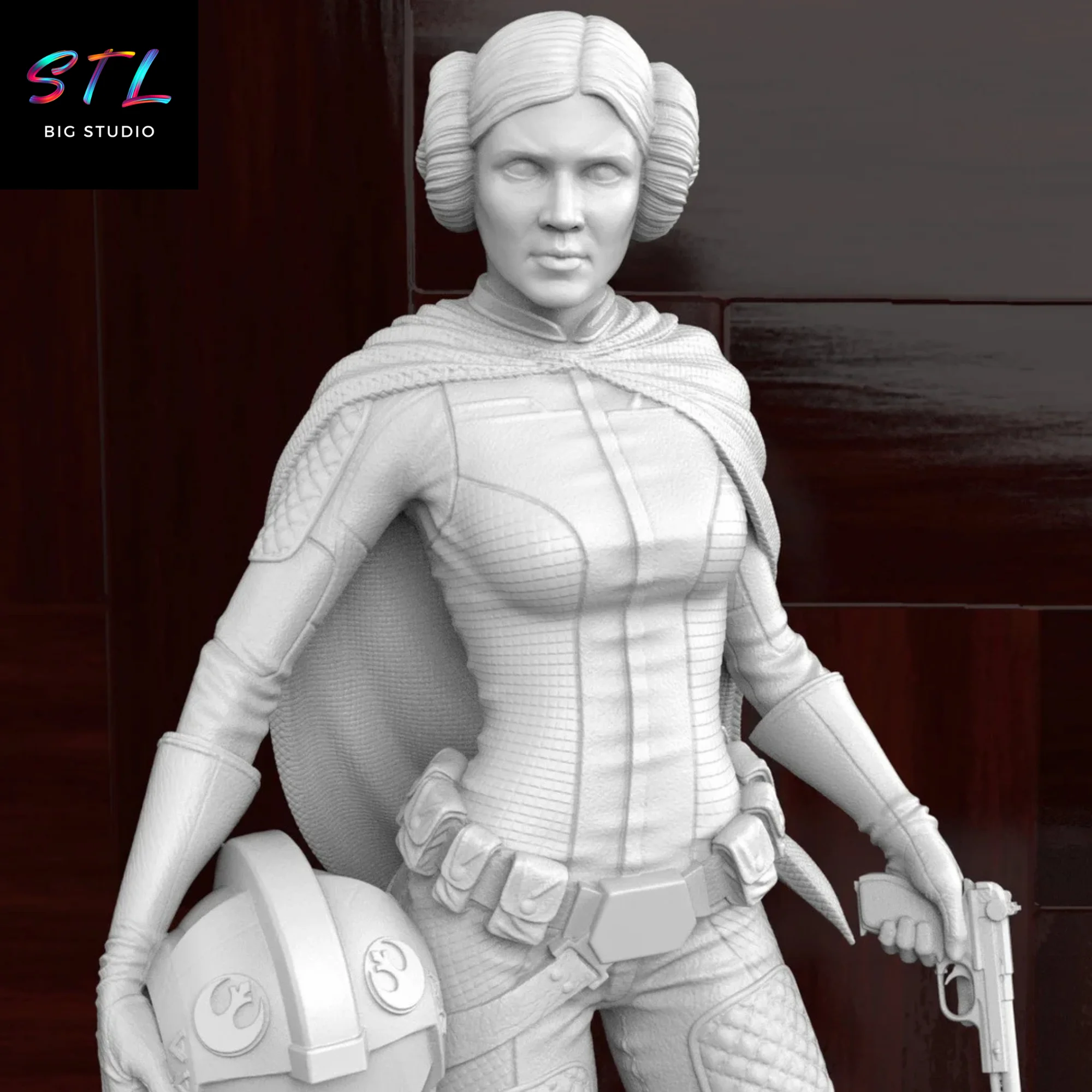 Leia STL | Star Wars | 3D Printable Figure of the Rebel Princess Model — view 5