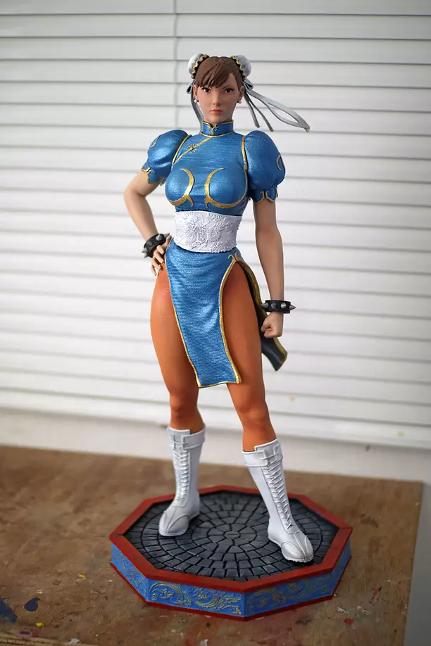 Chun Li Street Fighter Fan-art Statue 3D STL Model