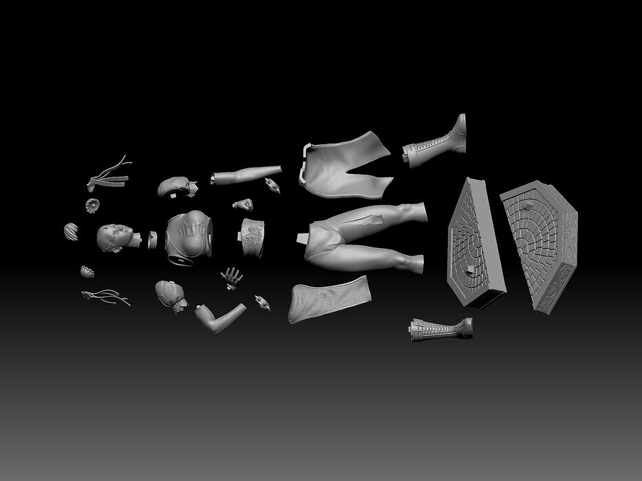 Chun Li Street Fighter Fan-art Statue 3D STL Model — view 2