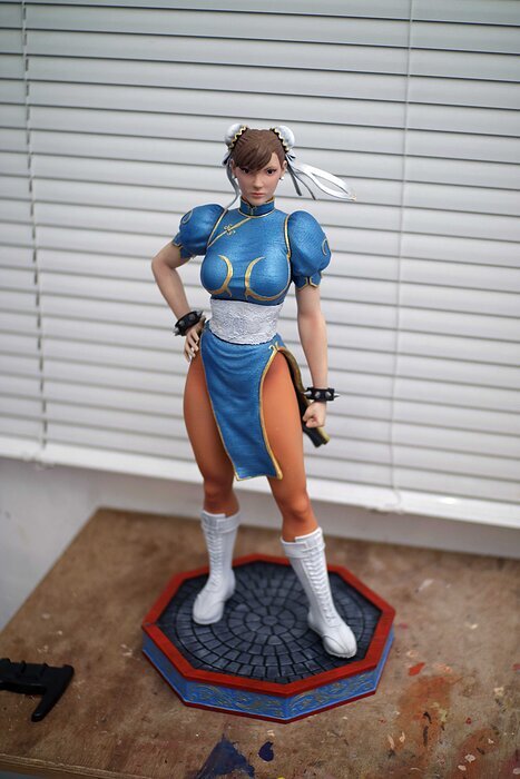 Chun Li Street Fighter Fan-art Statue 3D STL Model — view 5