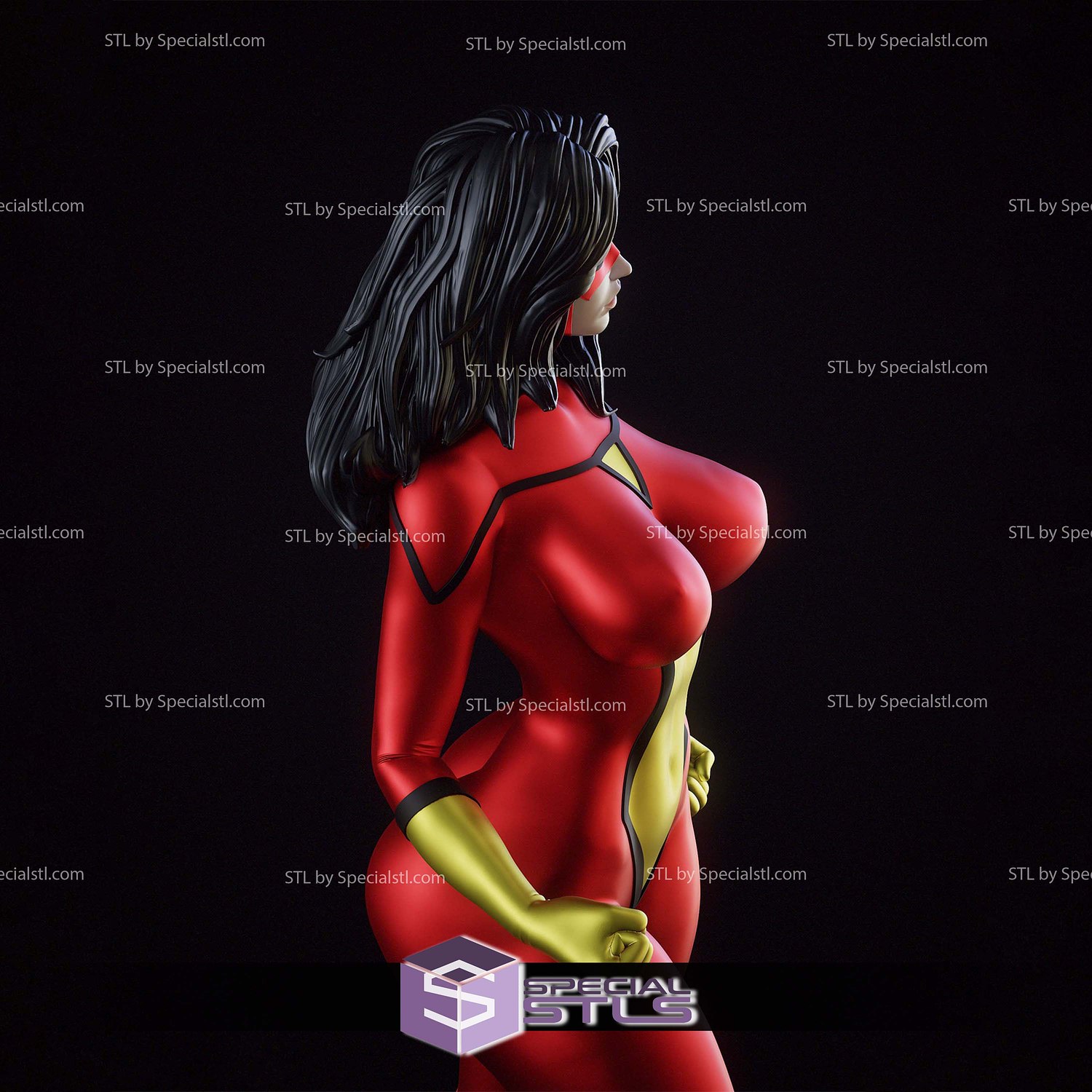 Spider Woman Thicc 1-6 3D Printer Files STL Model — view 2