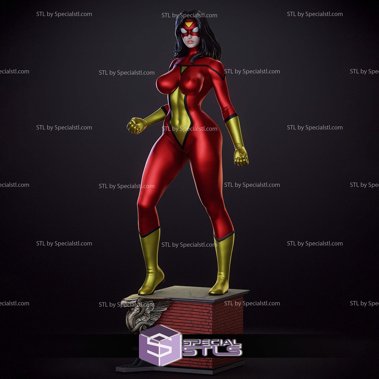 Spider Woman Thicc 1-6 3D Printer Files STL Model — view 5