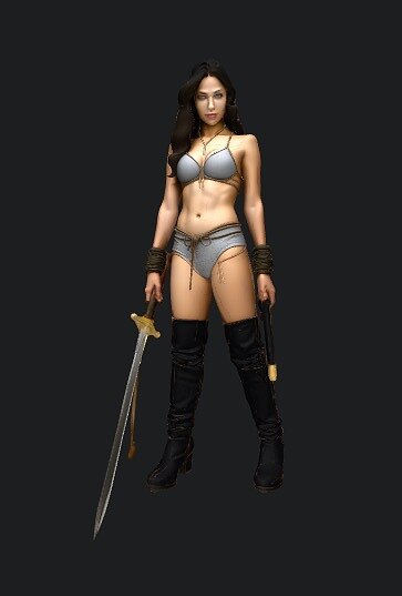 Women of Mars or Lynn in Boots 3D STL Model — view 2