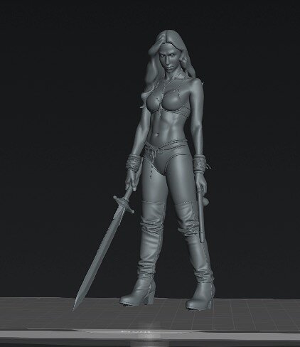 Women of Mars or Lynn in Boots 3D STL Model — view 4