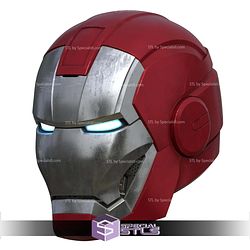 Cosplay STL Files Ironman MK33 Helmet 3D Model