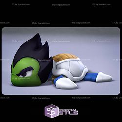 Basic STL Files Super Turtle Vegeta 3D Model