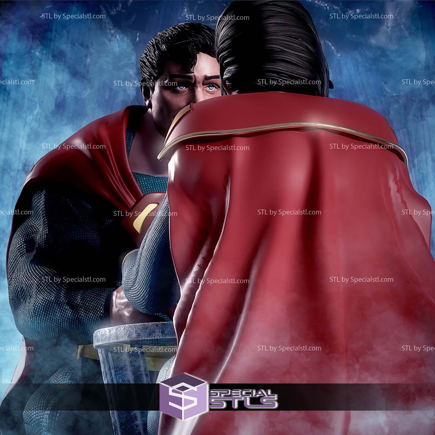 Superman Date Superwoman 3D Printer Files STL Model — view 2