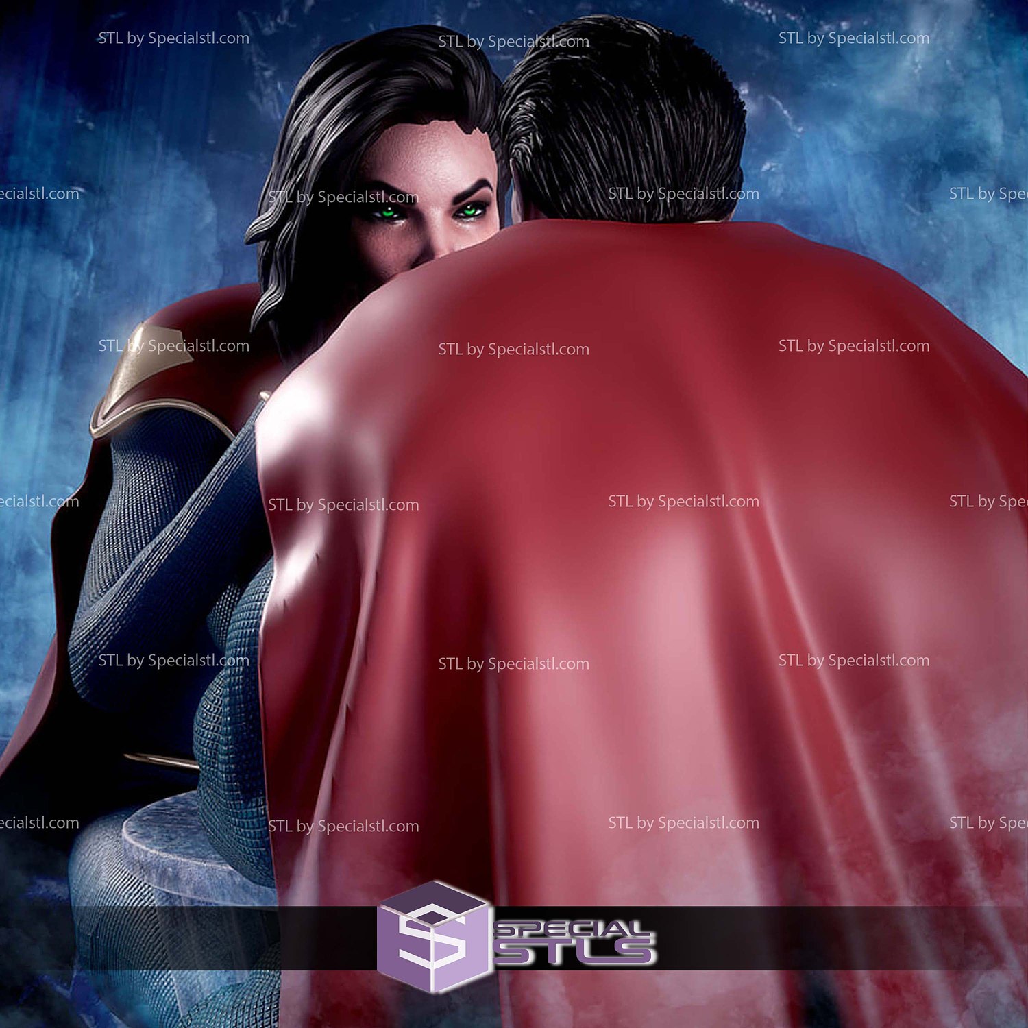 Superman Date Superwoman 3D Printer Files STL Model — view 3