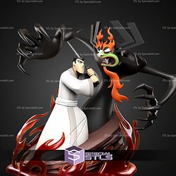 Samurai Jack Vs Aku 250mm STL Files 3D Model