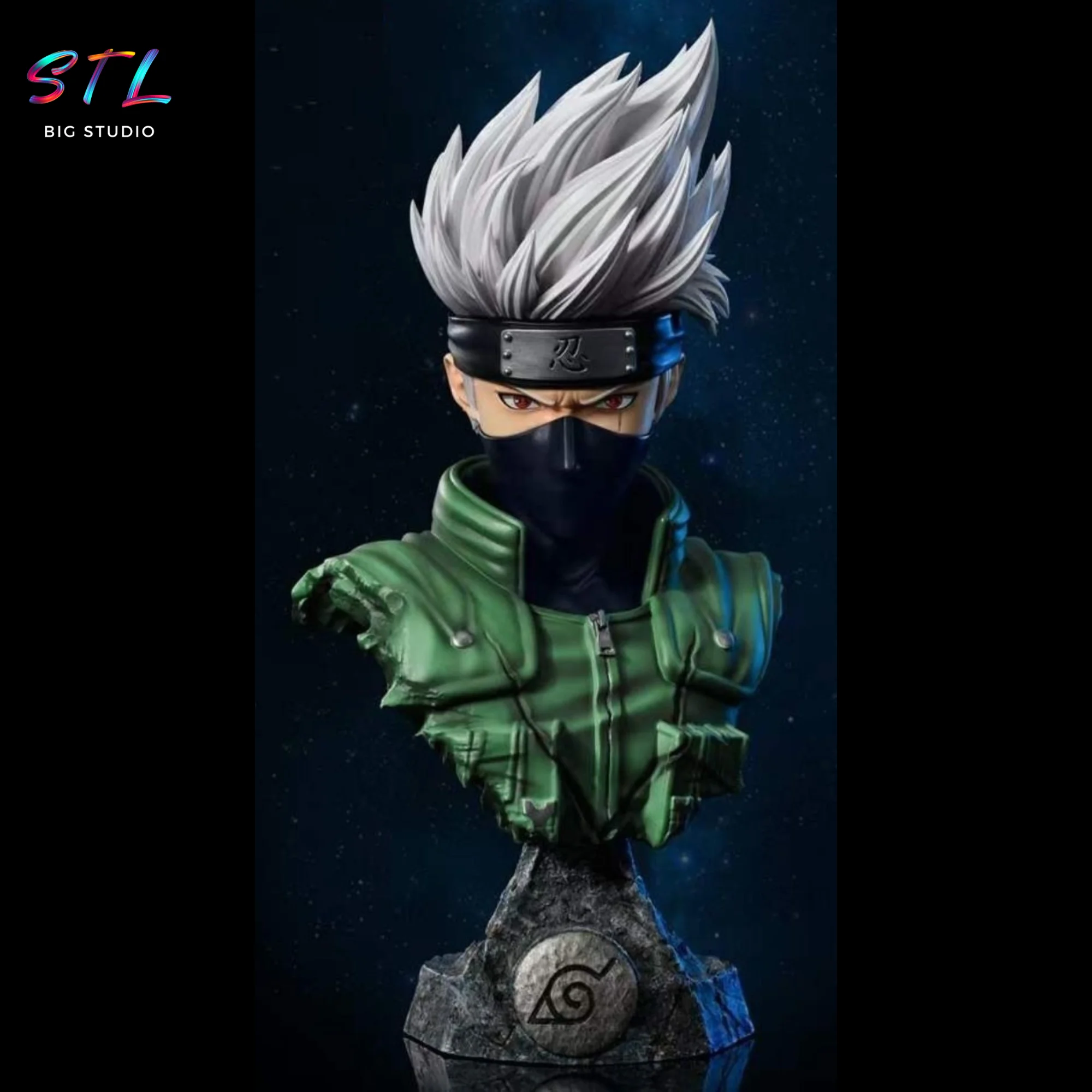 Kakashi Hatake Bust STL | Naruto Shippuden 3D Printable Model Model